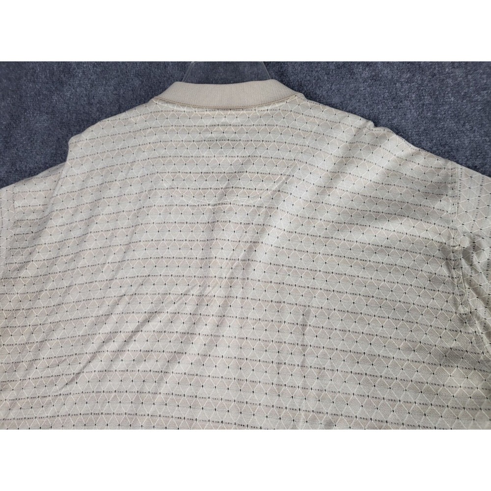 Lone Cypress Pebble Beach Golf Polo Brown Striped Men Sz L Cotton Outdoor Preppy - Picture 9 of 9